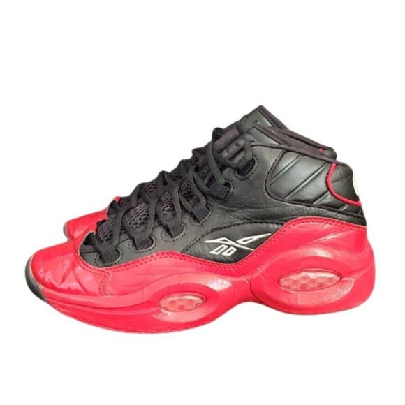 Reebok Question Mid Allen Iverson Vector Red/Black US Men’s Size 6/7.5 in Women - Picture 2 of 9